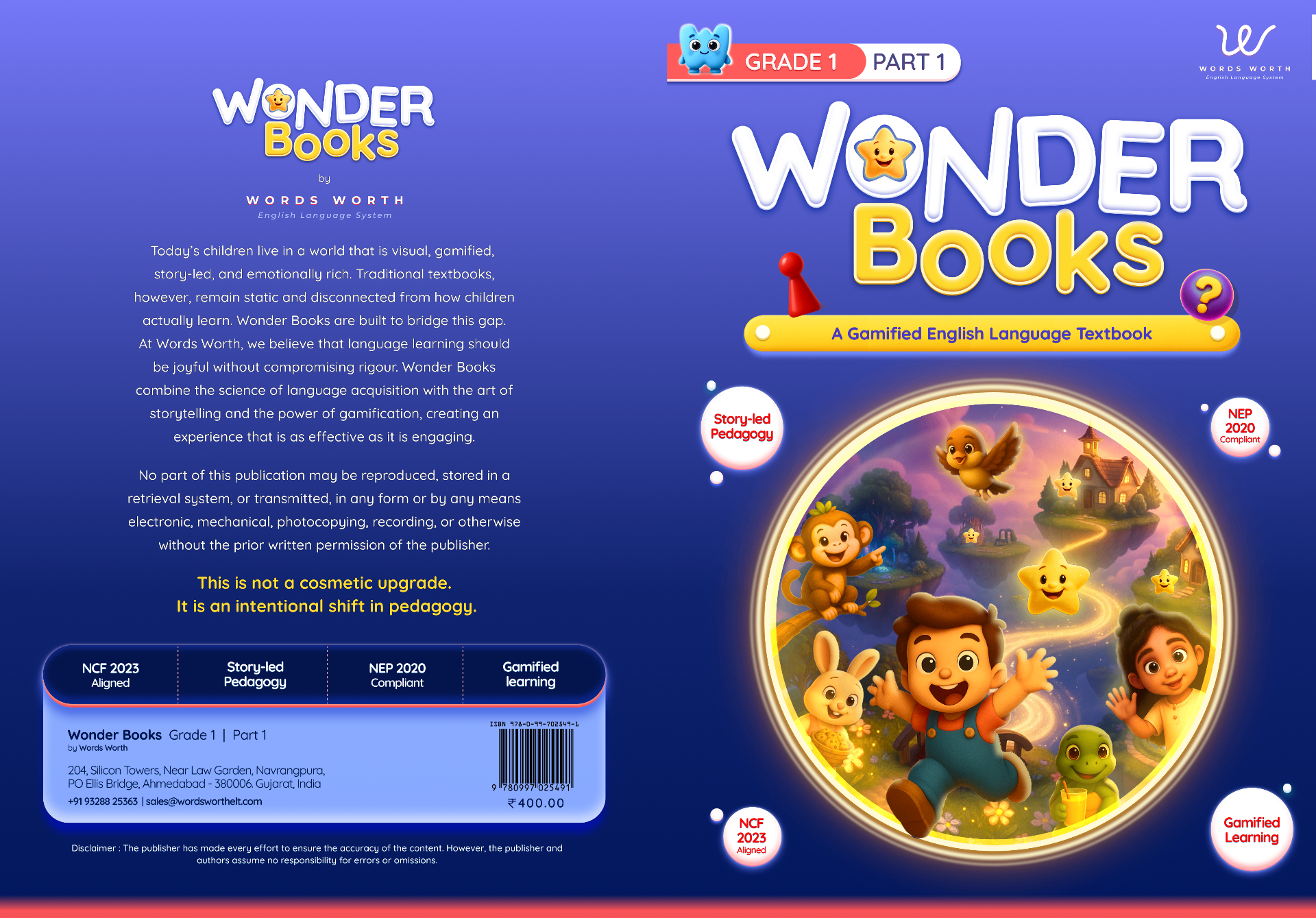 Words Worth — English Language System Grade 1 · Part 1 — full cover spread by Because