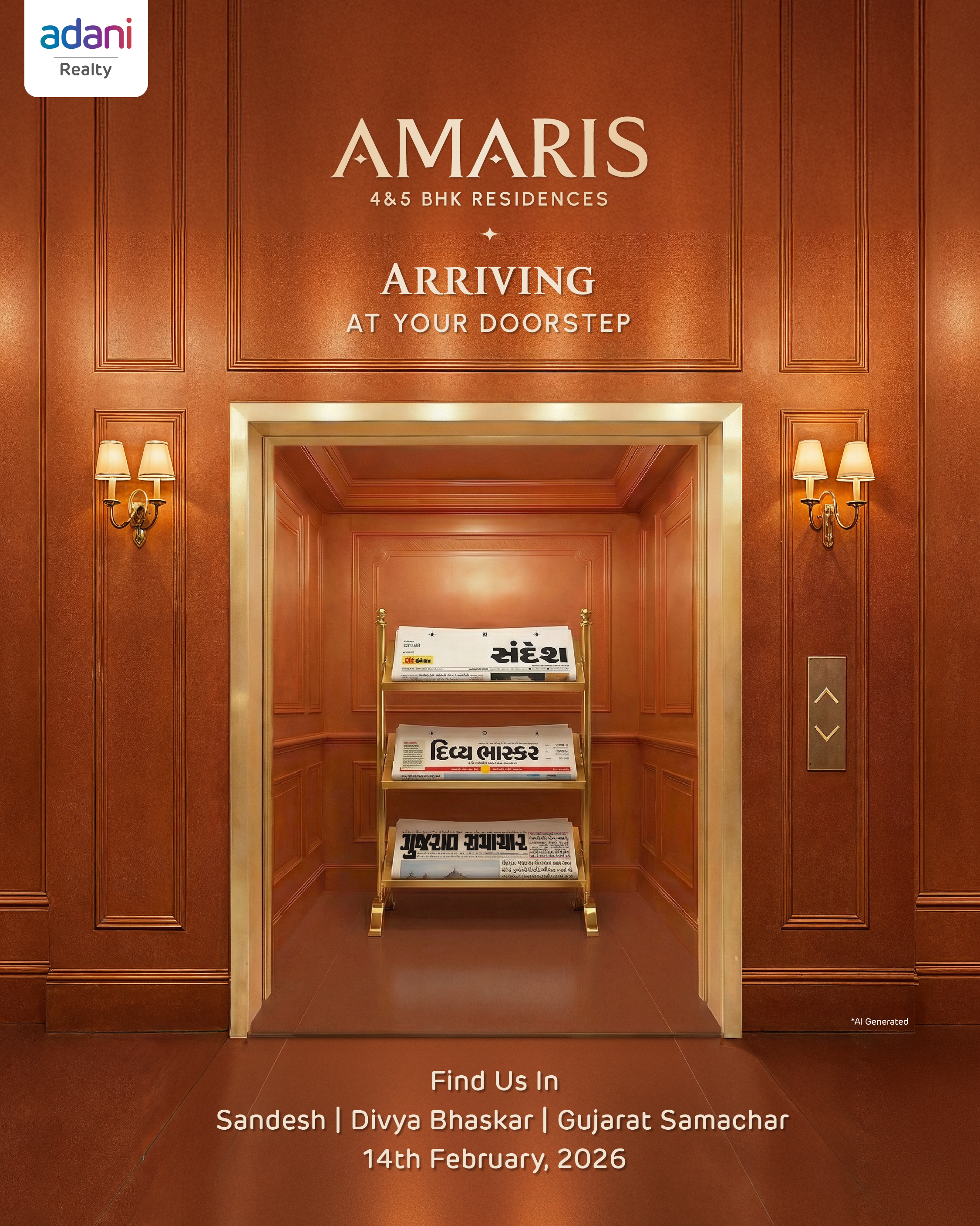 Adani Realty Amaris — Newspaper Ad by Because