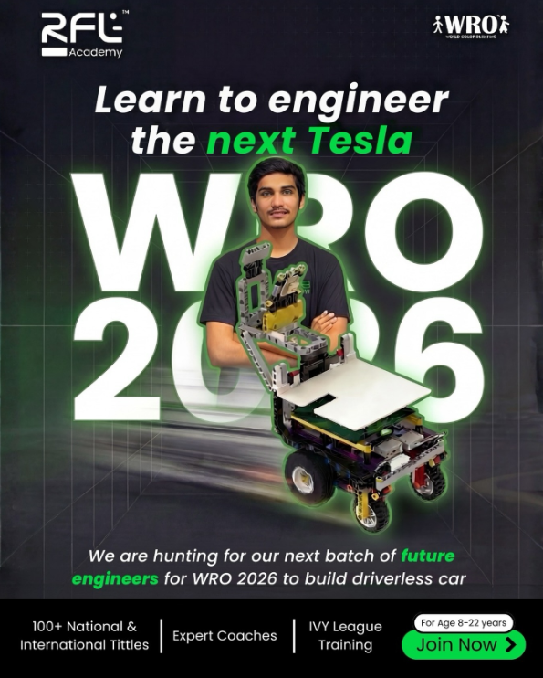 RFL Academy Learn to engineer the next Tesla — WRO 2026 by Because
