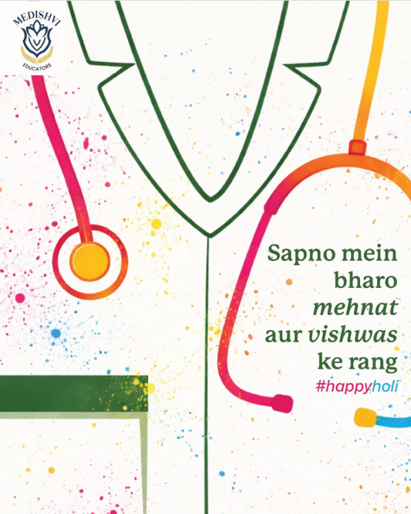 Medishvi Educators (Vikas Sir) Sapno mein bharo mehnat aur vishwas ke rang – #happyholi by Because