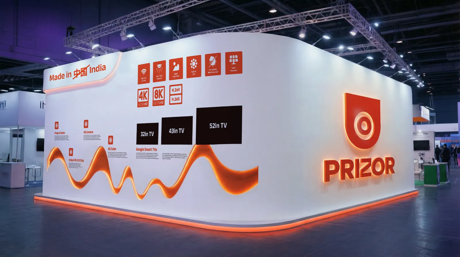 Prizor Exhibition Booth Back Panel Design by Because