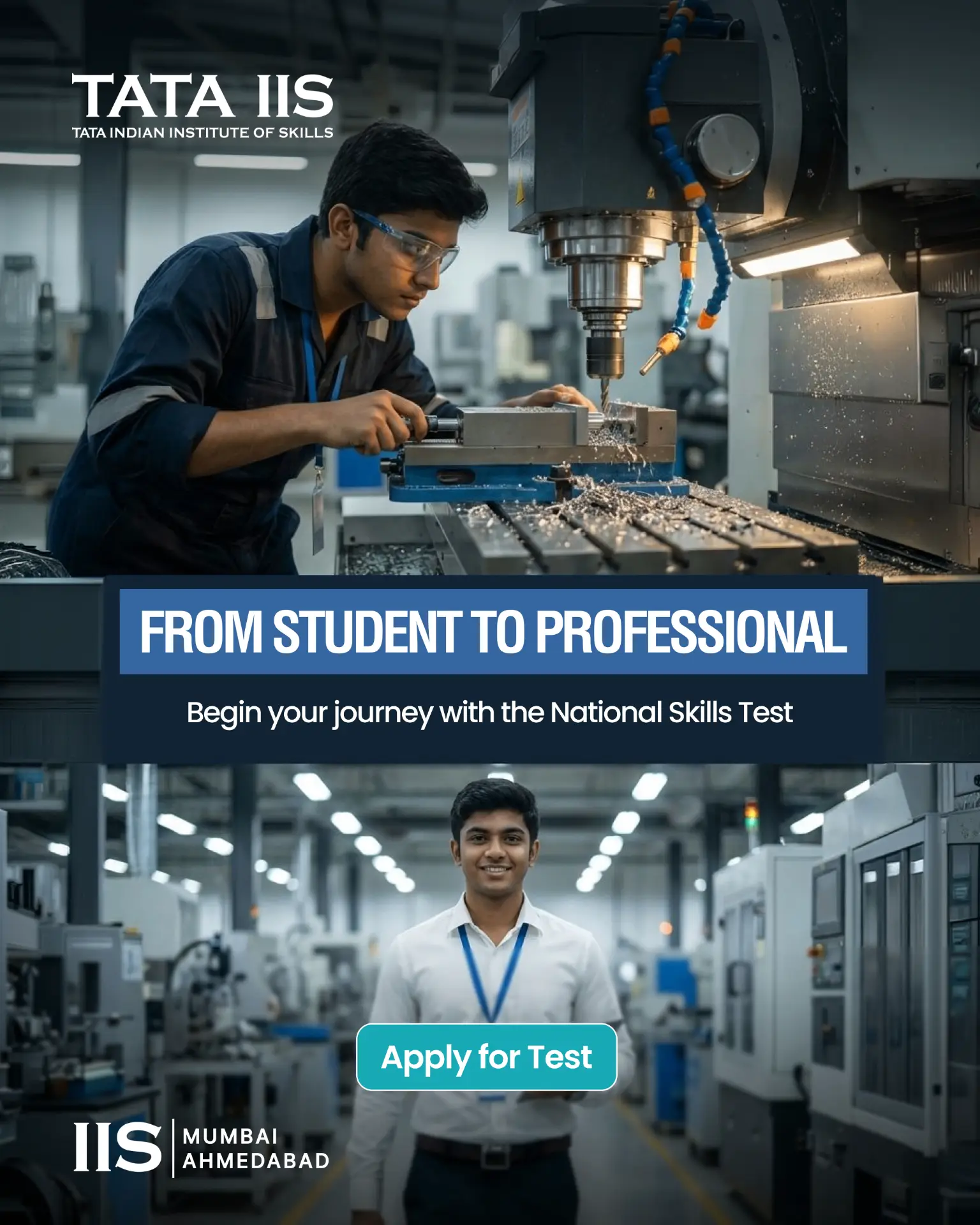 Tata IIS From Student to Professional — National Skills Test Campaign by Because